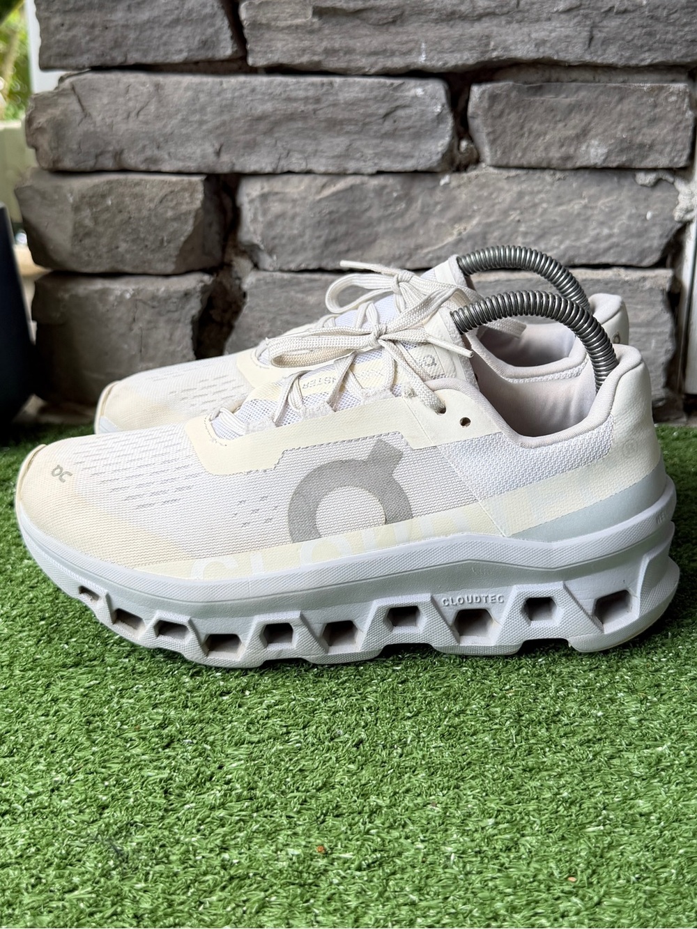 On Running Cloudmonster White/Glacier Women’s Sneakers